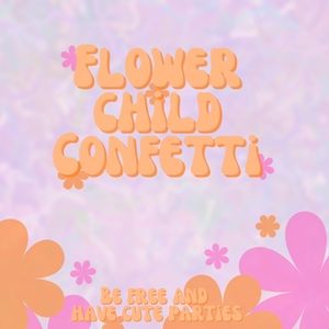 Retro Flower Child Die Cut Confetti
